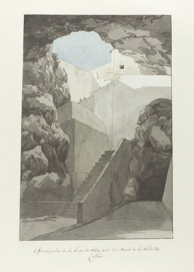 Remarkable Lava Rocks from 1669 Near the City Walls of Catania (Voyage en Italie, en Sicile et à Malte - 1778) by Louis Ducros