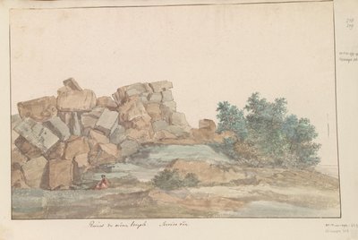 Ruins of the Temple of Zeus Olympus at Agrigento (Second View) (Voyage en Italie, en Sicile et à Malte - 1778) by Louis Ducros