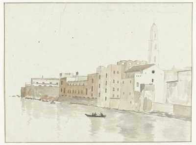 City View in Bari from a Window in the Inn (series title: Voyage en Italie, en Sicile et à Malte - 1778) by Louis Ducros