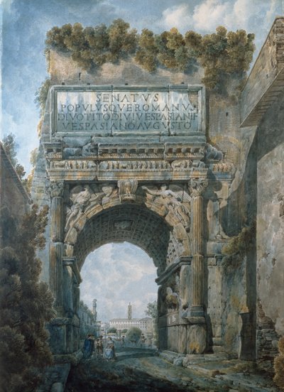 The Arch of Titus, Rome by Louis Ducros