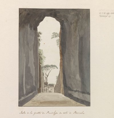 Exit of Crypta Neapolitana Cave on the Coast of Pozzuoli by Louis Ducros