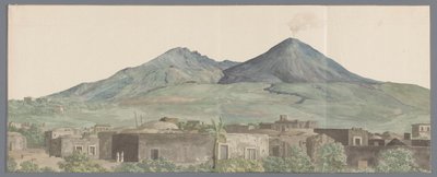 Vesuvius Seen from Portici with Lava Flows from 1777, 1771, and 1731 by Louis Ducros