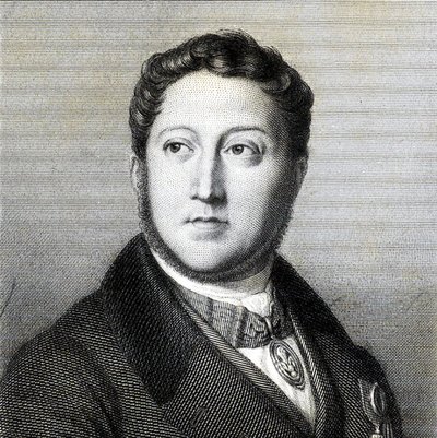 Portrait of the Composer Gioachino Antonio Rossini by Louis Dupré
