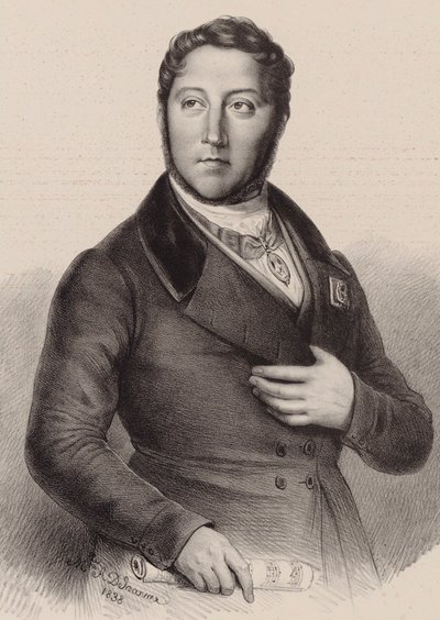 Portrait of the composer Gioachino Antonio Rossini 1792-1868 by Louis Dupré