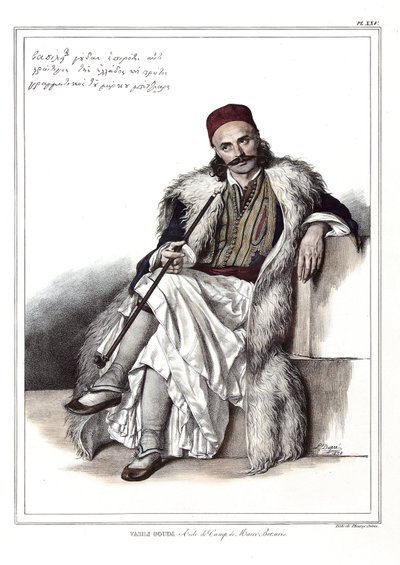 Vasili Gouda, aide de camp to Marc Botzaris (1788-1823). in 