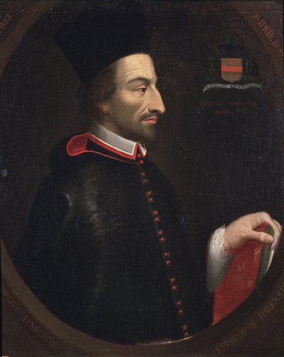 Portrait of Cornelius Jansen, Called Jansenius, Bishop of Ypres by Louis Dutielt