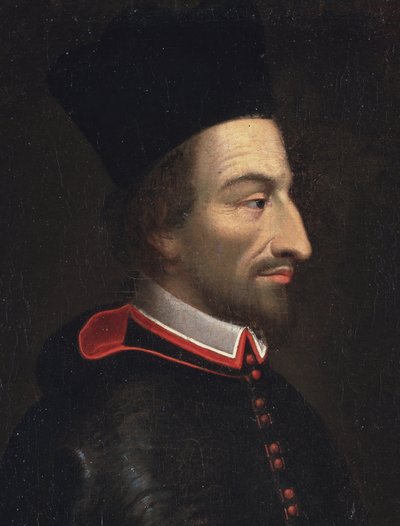 Portrait of Cornelius Jansen, called Jansenius, bishop of Ypres (detail) by Louis Dutielt