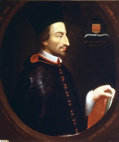 Portrait of Jansenius by F. Ipris by Louis Dutielt