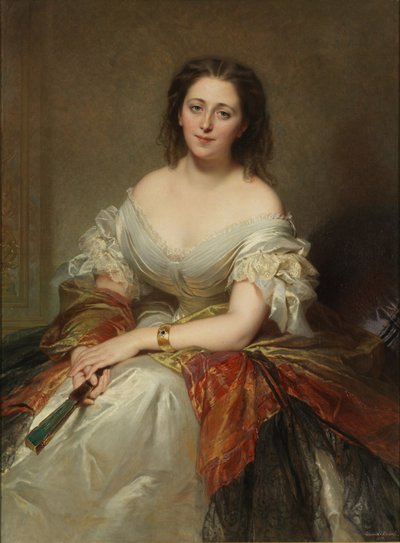 Portrait of Maria Countess Walewska, 1859 by Louis Edouard Dubufe