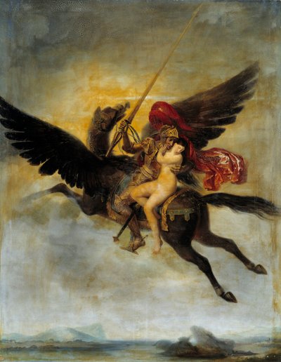 Roger Delivering Angelique by Louis Edouard Rioult