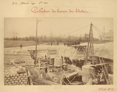 Forward Pier (No. 4) on the Grenelle Side, Visit of the Society of Architects by Louis Emile Durandelle