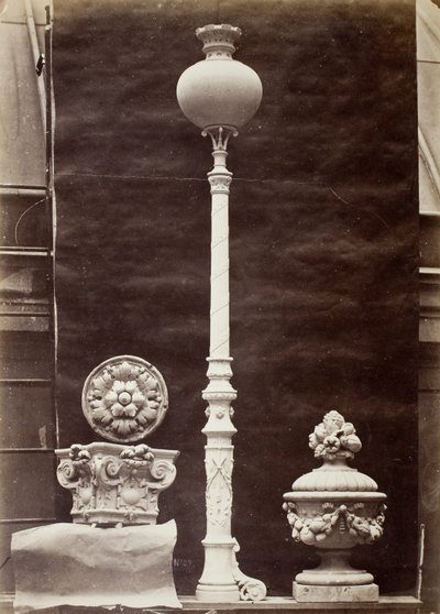 Interior Details and Candelabra, Théâtre du Vaudeville, Paris by Louis Emile Durandelle