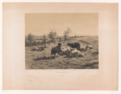 Sheep in a Meadow by Louis Emmanuel Soulange Teissier