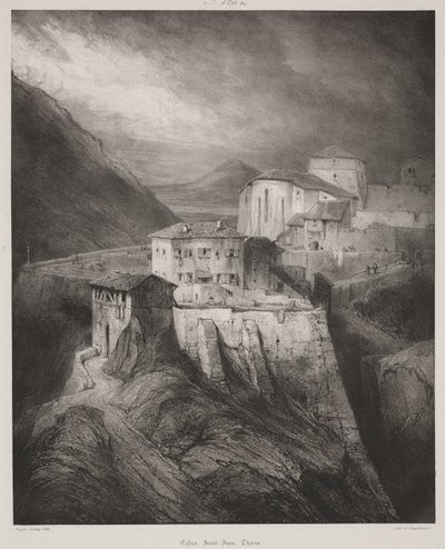 Church of Saint Jean, Thiers, Auvergne by Louis Eugene Gabriel Isabey