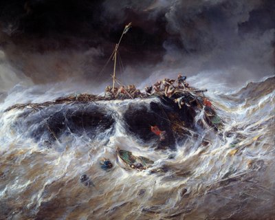Sinking of the Three-Masted Ship Emily in 1823 by Louis Eugene Gabriel Isabey