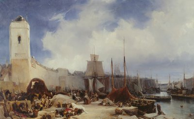 The Port of Dunkirk by Eugene Isabey