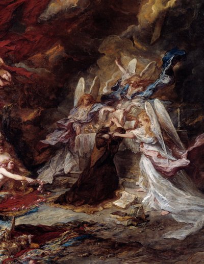 The Temptation of Saint Anthony (detail) by Louis Eugene Gabriel Isabey