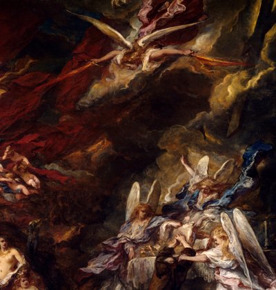 The temptation of Saint Anthony (detail) by Louis Eugene Gabriel Isabey