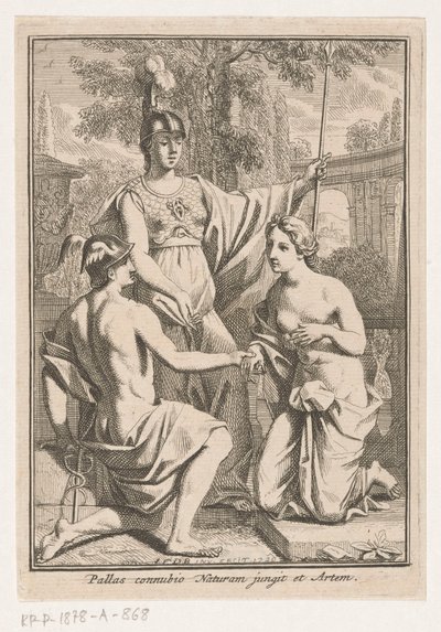 Minerva Reunites Mercury and the Personification of Nature by Louis Fabritius Dubourg