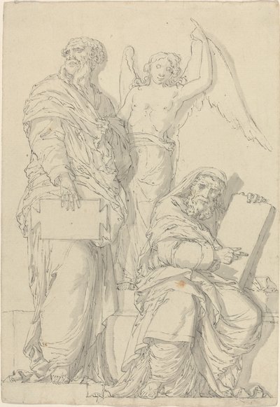 The Prophets Hosea and Jonah by Louis Felix de La Rue after Raphael