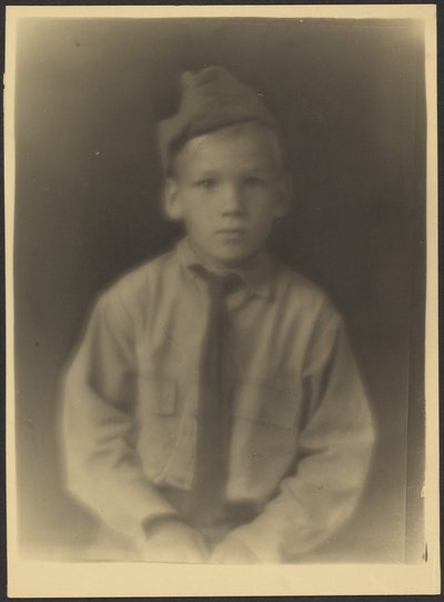 Boy Dressed as Soldier by Louis Fleckenstein