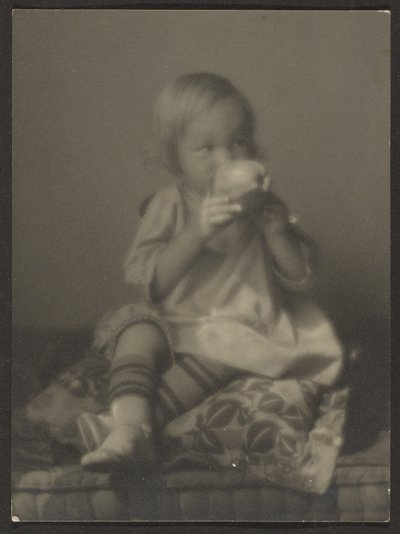 Child with Apple by Louis Fleckenstein