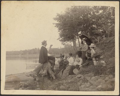 Group Portrait by Lake by Louis Fleckenstein
