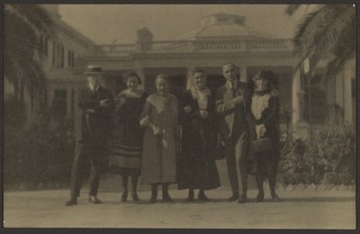 Group Portrait in Front of Public Building by Louis Fleckenstein