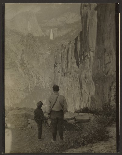Liberty Cap and Nevada Falls, from Ledge Trail, Yosemite National Park by Louis Fleckenstein