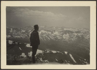 Man in Mountainous Landscape by Louis Fleckenstein