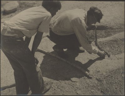 Men with Rattlesnake by Louis Fleckenstein