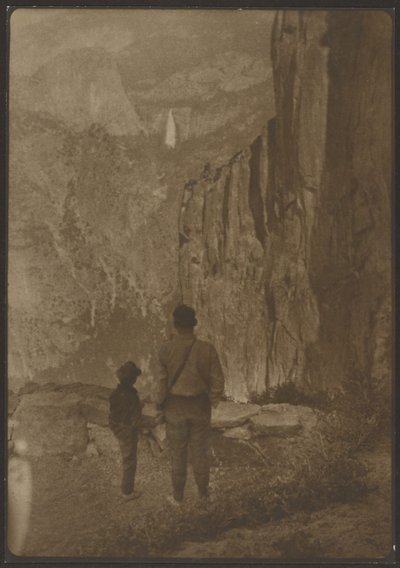 Nevada Falls from Ledge Trail, Yosemite by Louis Fleckenstein