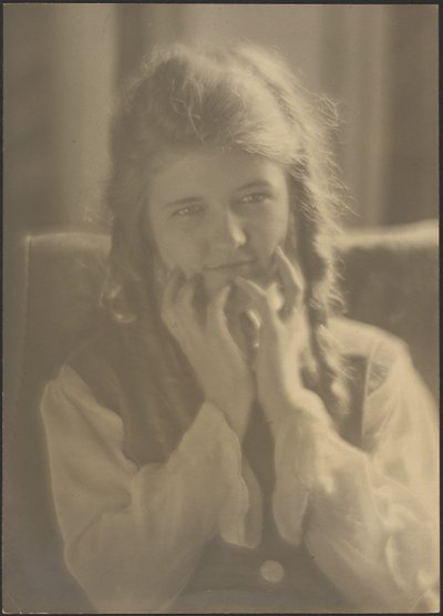 Portrait of a Girl with Ringlets by Louis Fleckenstein