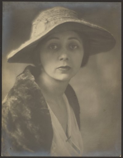 Portrait of a Woman In Fur Capelet by Louis Fleckenstein