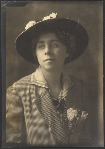 Portrait of a Woman in Checked Jacket by Louis Fleckenstein
