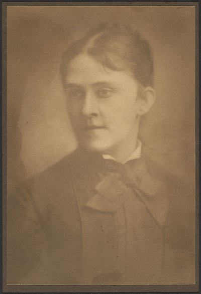 Portrait of a Woman in Dress with Neck Tie by Louis Fleckenstein