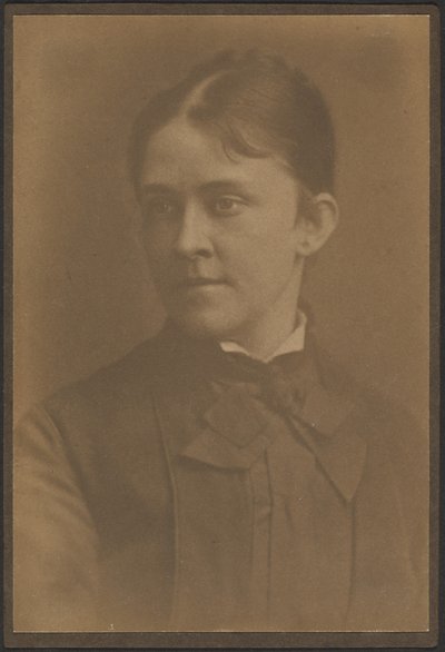 Portrait of a Woman in Dress with Neck Tie by Louis Fleckenstein