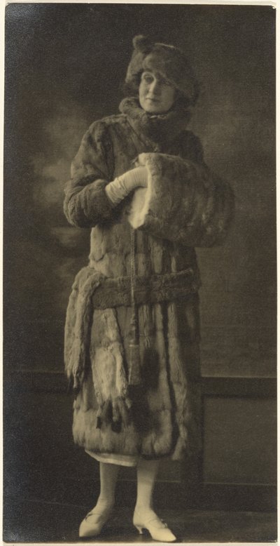 Portrait of a Woman in Furs by Louis Fleckenstein
