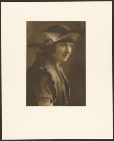Portrait of a Woman in Straw Hat by Louis Fleckenstein