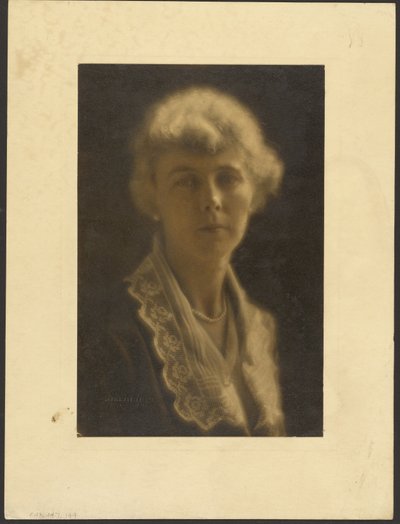Portrait of a Woman with Lace Collar and Pearls by Louis Fleckenstein