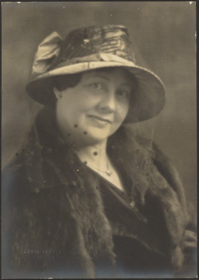 Portrait of a Woman with Polka Dot Veil by Louis Fleckenstein