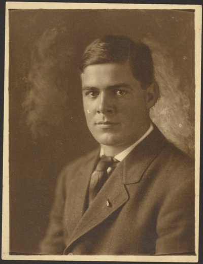 Portrait of a Young Man with Lapel Pin by Louis Fleckenstein