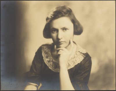 Portrait of a Young Woman with Lace Collar by Louis Fleckenstein