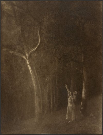 Woman Praying Amidst Trees by Louis Fleckenstein