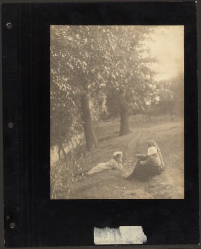 Woman and Girls in a Meadow by Louis Fleckenstein