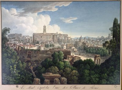 View of the Capitoline Hill from the Farnese Gardens by Louis Francois Cassas