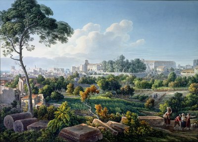 View of the Esquiline Hill, Rome, c.1800 by Louis Francois Cassas
