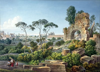 View of the Esquiline Hill, Rome, c.1800 by Louis Francois Cassas