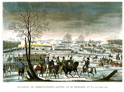 The Battle of Hohenlinden, 12 Frimaire, Year 9 (3 December 1800) engraved by Edme Bovinet by Louis Francois Couche