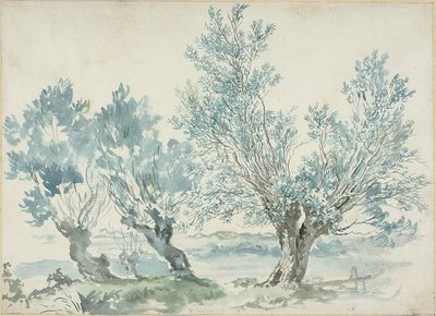 Three Willow Trees by Louis Gabriel Moreau